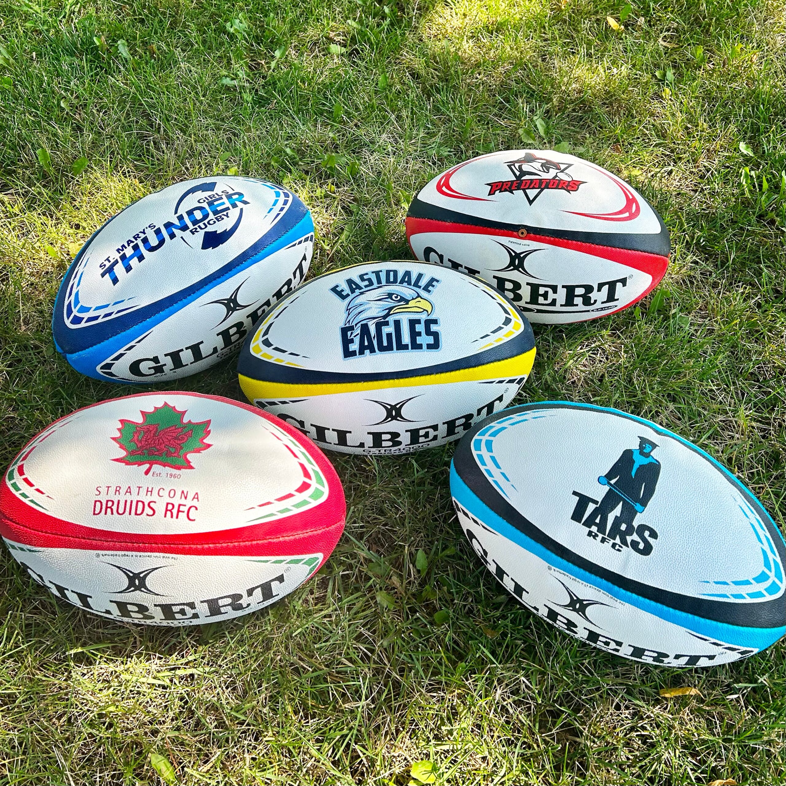 CustoBallsOnGrass_70ad4e12-9e6f-4bcd-ac9a-07aef9477deb Rugby ball - Image 1